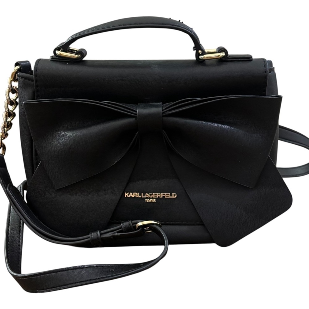 Karl Lagerfeld Kris Black Crossbody Bag Large Bow